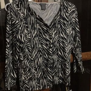 Ann Taylor zebra cardigan
